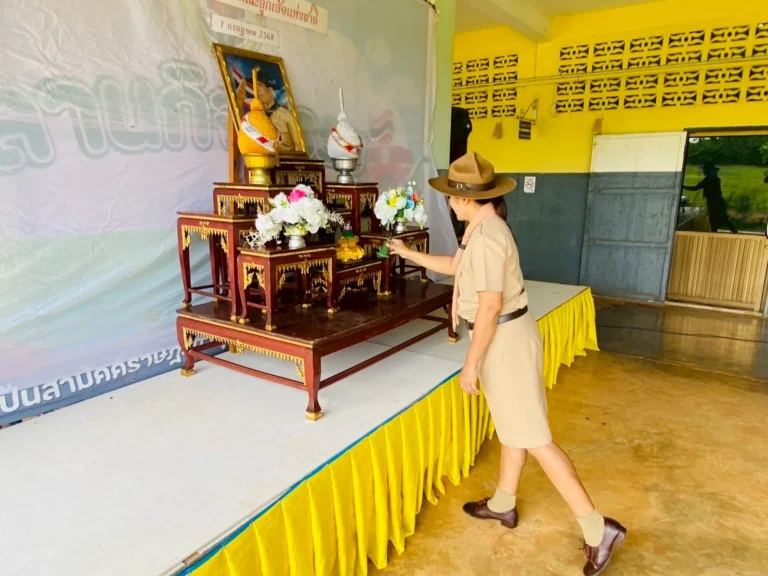 พิธีทบทวนคำปฏิญาณ เนื่องในวันคล้ายวันสถานปนาคณะลูกเสือแห่งชาติ 1 กรกฎาคม ประจำปี 2568