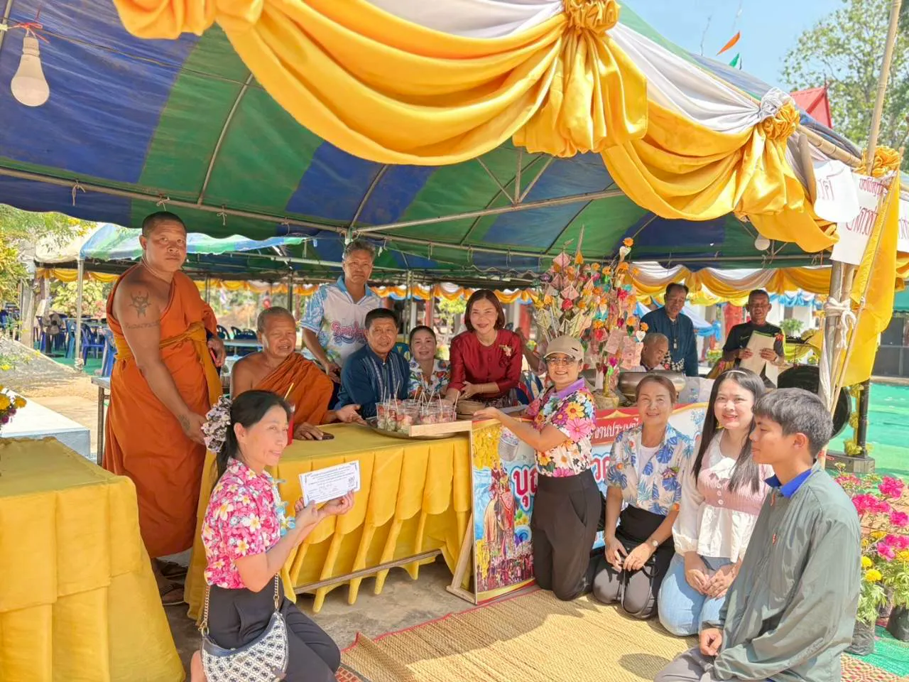 กิจกรรมบุญผะเหวด ของชุมชนบ้านแป้น ณ วัดสุทธานิวาสบ้านแป้น
